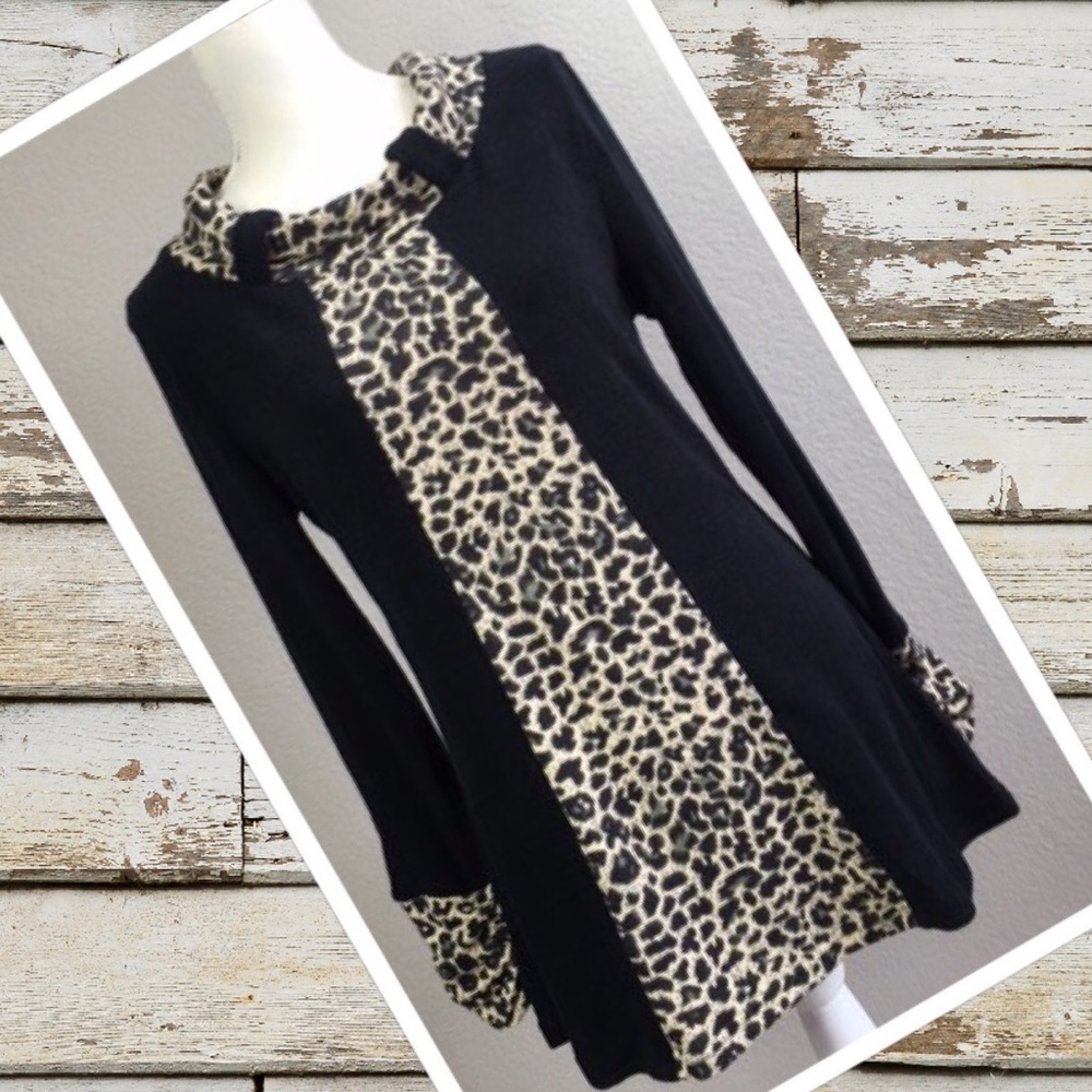 Sacred Threads Black Leopard Tunic